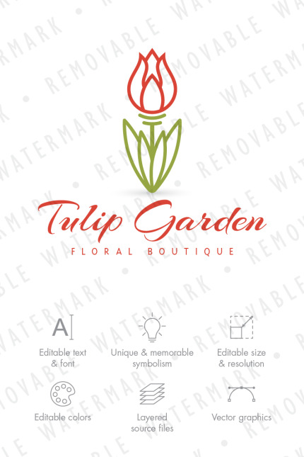 Kit Graphique #74733 Beauty Tulip Divers Modles Web - Logo template Preview