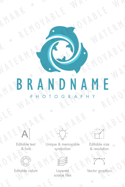 Kit Graphique #74743 Dolphin Poisson Divers Modles Web - Logo template Preview