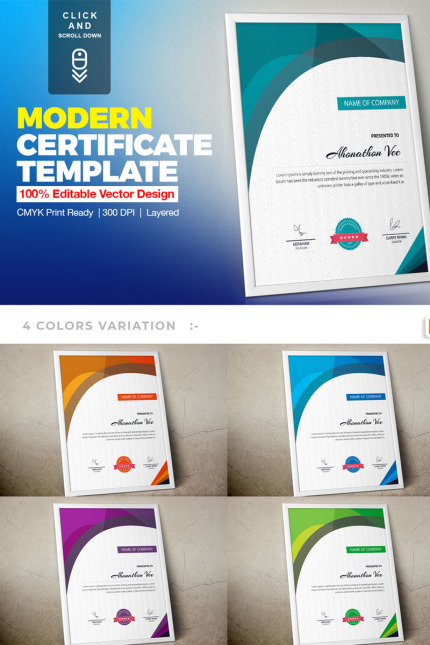 Kit Graphique #74887 Certificate Design Divers Modles Web - Logo template Preview