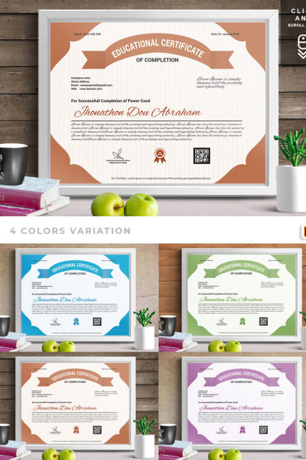 Kit Graphique #74890 Certificate Design Divers Modles Web - Logo template Preview