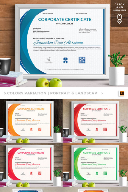 Kit Graphique #74892 Certificate Design Divers Modles Web - Logo template Preview