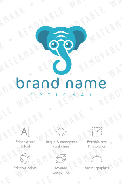 Kit Graphique #75096 Elephant Wise Divers Modles Web - Logo template Preview