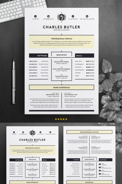 Kit Graphique #75189 Resume Template Divers Modles Web - Logo template Preview