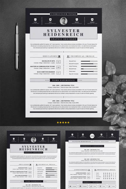 Kit Graphique #75222 Resume Template Divers Modles Web - Logo template Preview