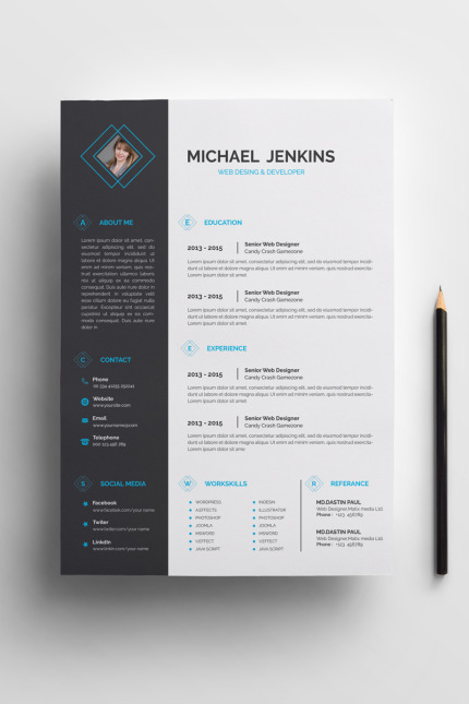 Kit Graphique #75325 Resume Template Divers Modles Web - Logo template Preview