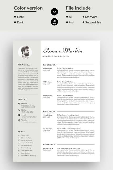 Kit Graphique #75536 Resume Cv Divers Modles Web - Logo template Preview