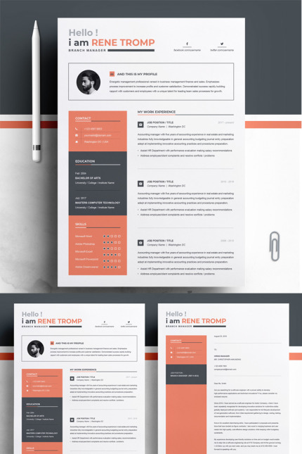 Kit Graphique #75557 Resume Resumecv Divers Modles Web - Logo template Preview