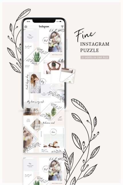 Kit Graphique #75730 Puzzle Instagram Divers Modles Web - Logo template Preview