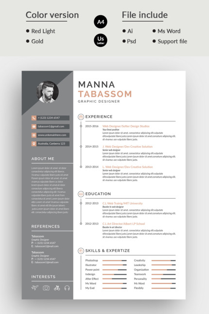 Kit Graphique #75878 Resume Cv Divers Modles Web - Logo template Preview