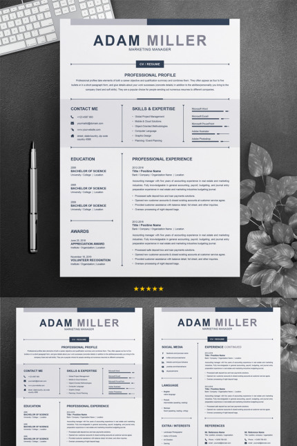 Kit Graphique #76023 Resume Cv Divers Modles Web - Logo template Preview