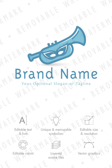 Kit Graphique #76162 Instrument Trumpet Divers Modles Web - Logo template Preview