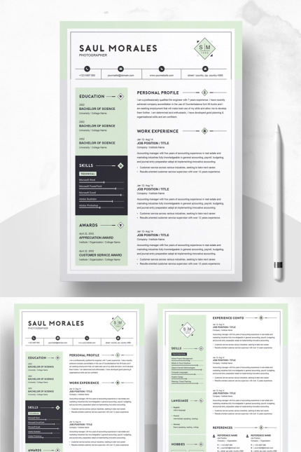 Kit Graphique #76460 Resume Template Divers Modles Web - Logo template Preview