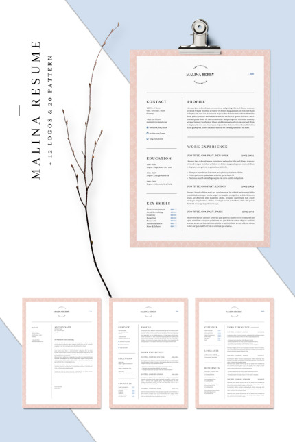 Kit Graphique #76705 Resume Cv Divers Modles Web - Logo template Preview