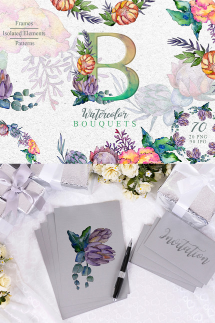 Kit Graphique #76718 Bouquets A Divers Modles Web - Logo template Preview