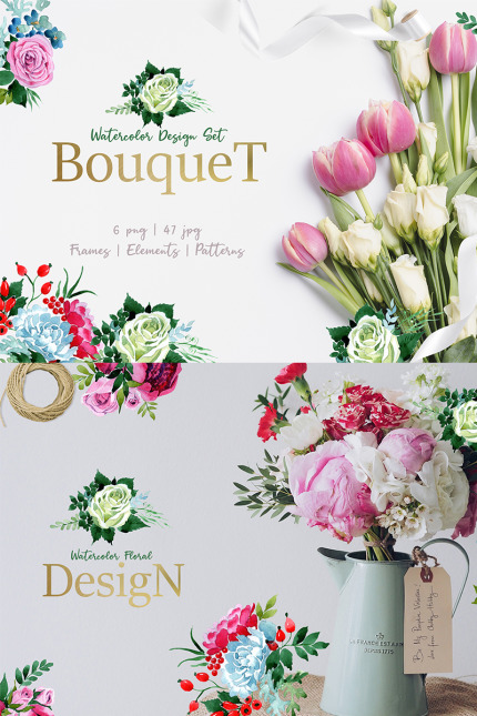 Kit Graphique #76723 Bouquet Pink Divers Modles Web - Logo template Preview