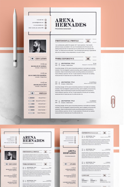 Kit Graphique #76738 Resume Template Divers Modles Web - Logo template Preview