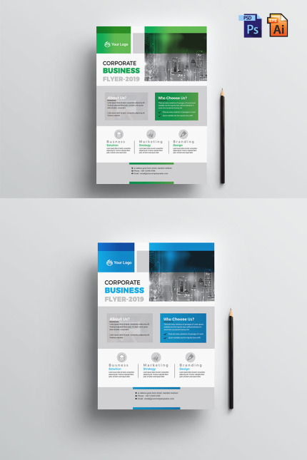 Kit Graphique #76746 Flyer Corporate Divers Modles Web - Logo template Preview