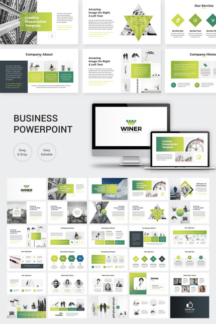 Kit Graphique #76871 Modern Powerpoint Divers Modles Web - Logo template Preview