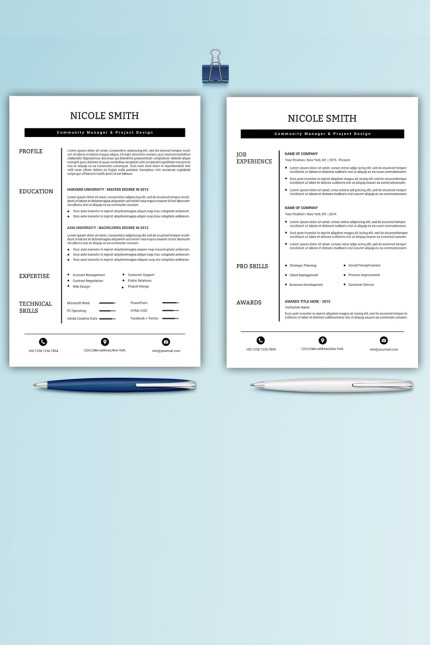 Kit Graphique #76893 Resume Cv Divers Modles Web - Logo template Preview