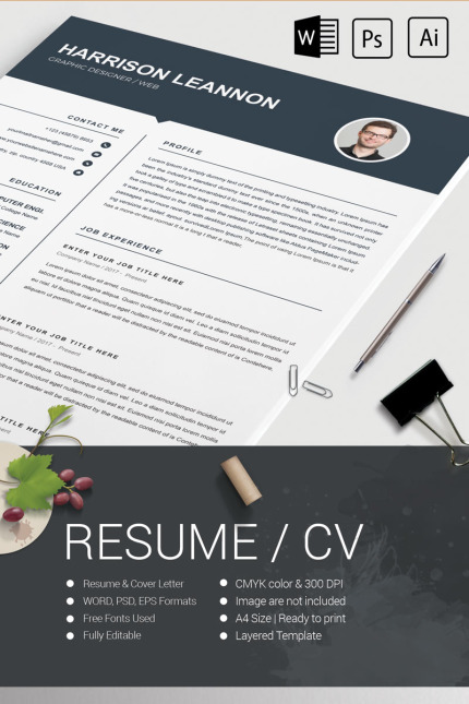 Kit Graphique #76926 3-piece Resume Divers Modles Web - Logo template Preview