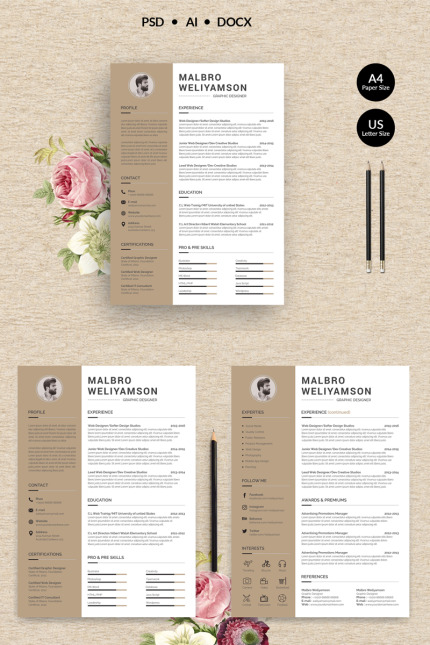 Kit Graphique #77076 Resume Cv Divers Modles Web - Logo template Preview