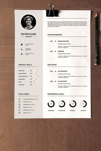 Kit Graphique #77077 Cv Rsum Divers Modles Web - Logo template Preview