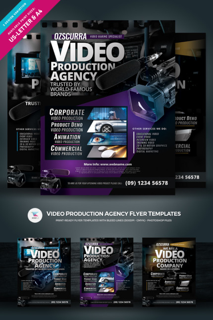 Kit Graphique #77123 Video Production Divers Modles Web - Logo template Preview