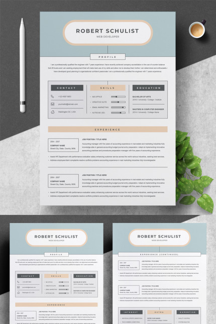 Kit Graphique #77204 Professional Resume Divers Modles Web - Logo template Preview