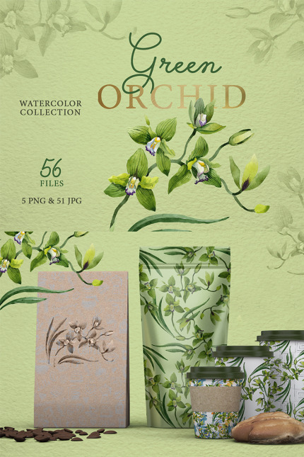 Kit Graphique #77205 Green Orchid Divers Modles Web - Logo template Preview