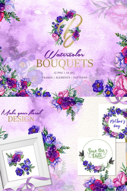 Kit Graphique #77528 Bouquets Of Divers Modles Web - Logo template Preview