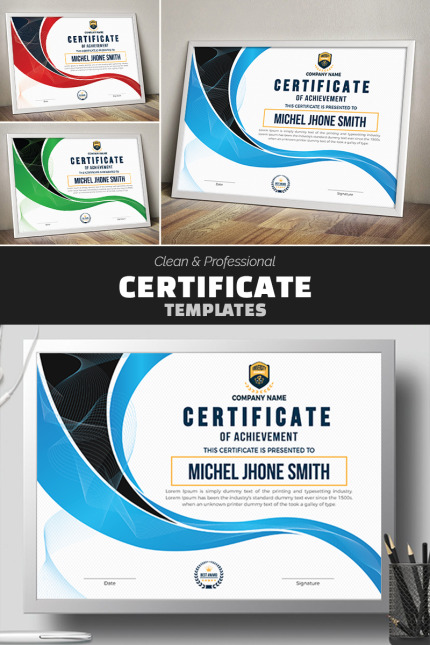 Kit Graphique #77646 Stylish Certificate Divers Modles Web - Logo template Preview