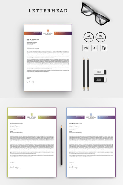 Kit Graphique #77708 Letterhead Clean Divers Modles Web - Logo template Preview