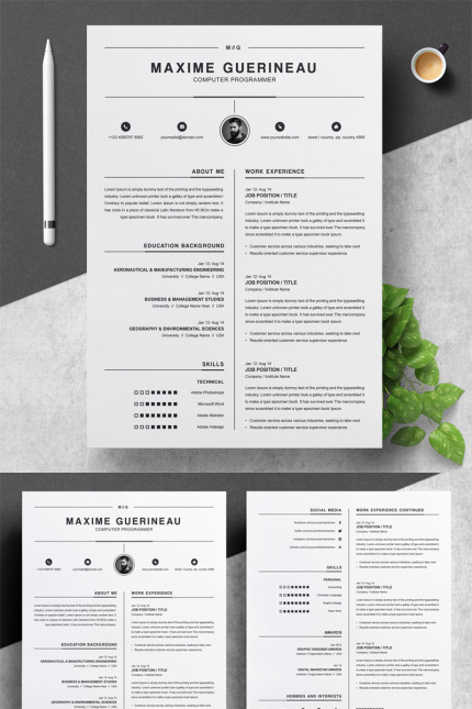 Kit Graphique #77783 Professional Resume Divers Modles Web - Logo template Preview