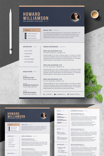 Kit Graphique #77887 Professional Resume Divers Modles Web - Logo template Preview