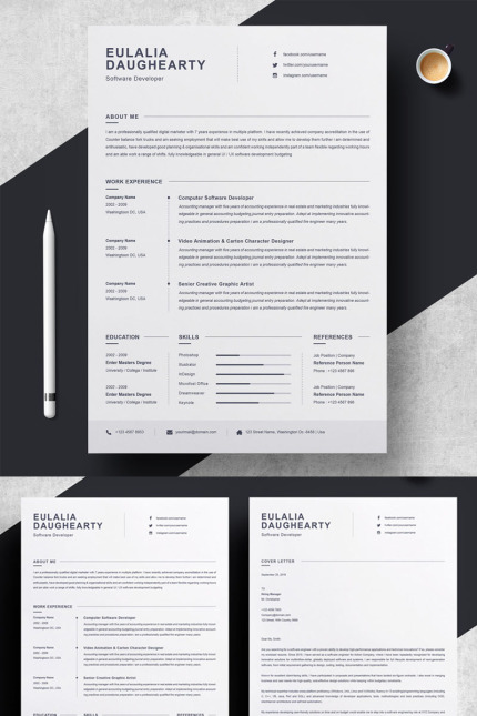 Kit Graphique #77968 Professional Resume Divers Modles Web - Logo template Preview