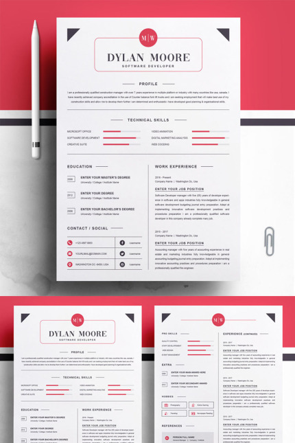 Kit Graphique #78055 Professionnelle Rsum Divers Modles Web - Logo template Preview