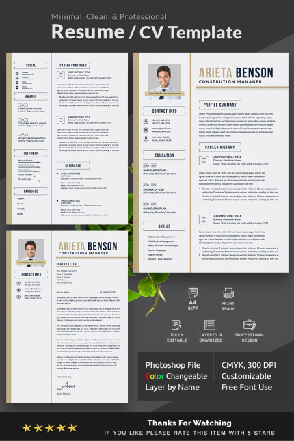 Kit Graphique #78249 Resume Job Divers Modles Web - Logo template Preview