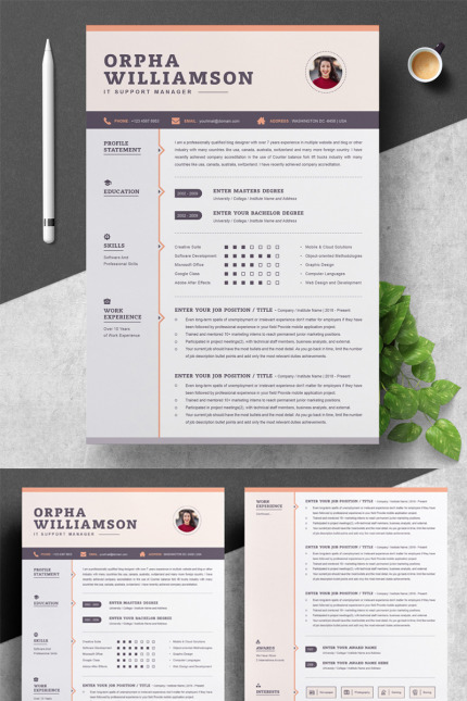 Kit Graphique #78333 Professional Resume Divers Modles Web - Logo template Preview