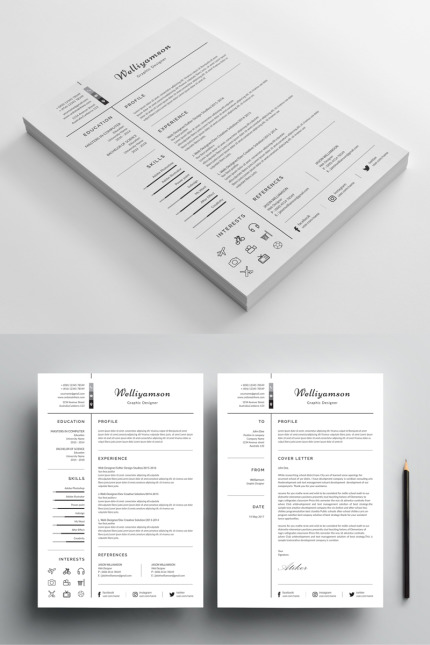 Kit Graphique #78547 Resume Cv Divers Modles Web - Logo template Preview