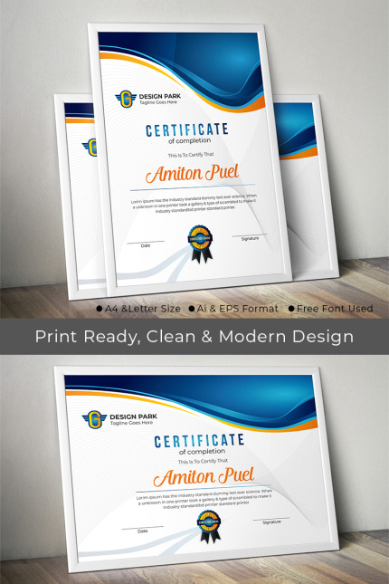 Kit Graphique #79009 Certificate Template Divers Modles Web - Logo template Preview