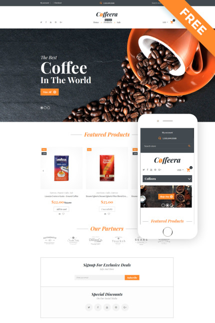 Kit Graphique #79277 Coffee Ecommerce Divers Modles Web - Logo template Preview