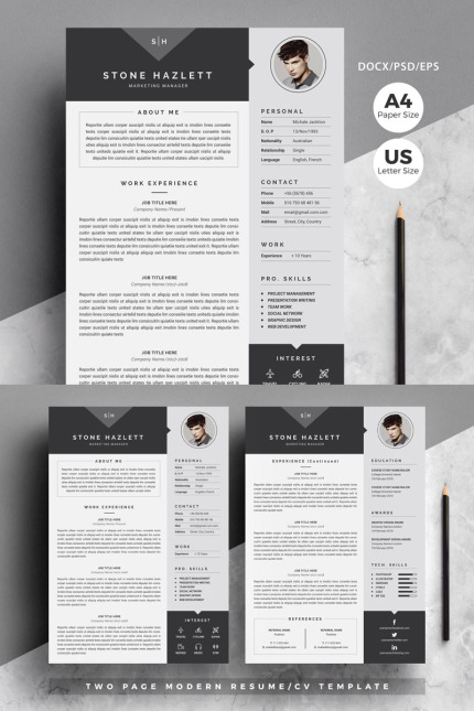 Kit Graphique #79628 Resume Cv Divers Modles Web - Logo template Preview