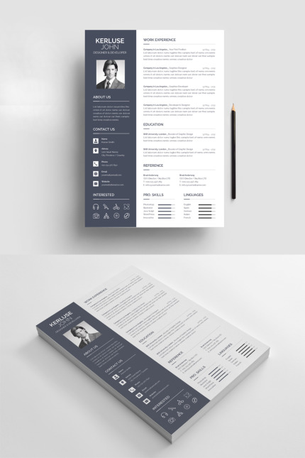 Kit Graphique #79644 Resume Cv Divers Modles Web - Logo template Preview