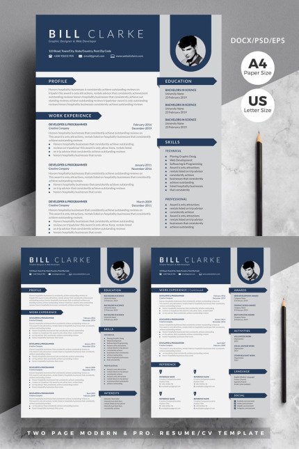 Kit Graphique #79879 Resume Cv Divers Modles Web - Logo template Preview