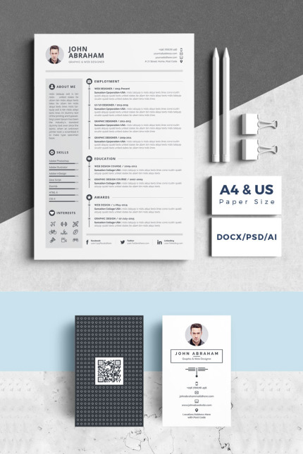 Kit Graphique #80060 Resume Cv Divers Modles Web - Logo template Preview