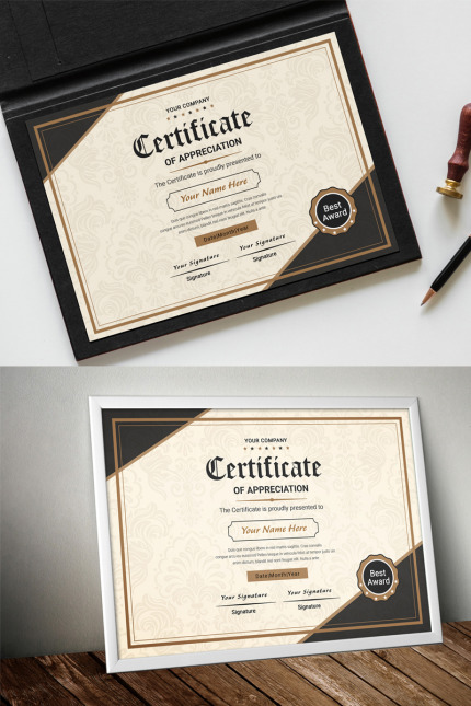 Kit Graphique #80389 Certificate Template Divers Modles Web - Logo template Preview