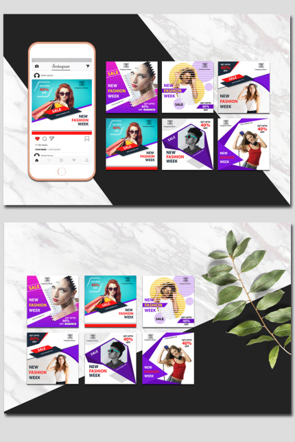 Kit Graphique #80583 Instagram Bannire Divers Modles Web - Logo template Preview