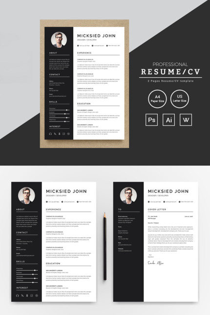 Kit Graphique #80702 Resume Cv Divers Modles Web - Logo template Preview