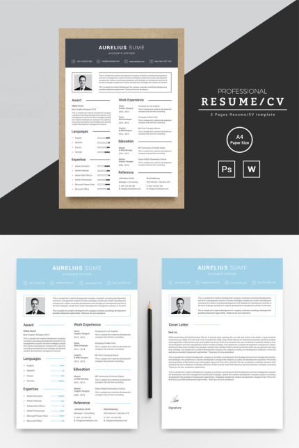 Kit Graphique #80866 A4 Resume Divers Modles Web - Logo template Preview