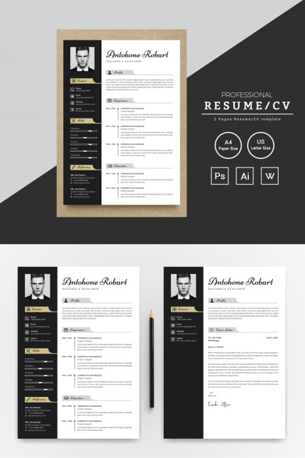 Kit Graphique #80978 Resume Cv Divers Modles Web - Logo template Preview